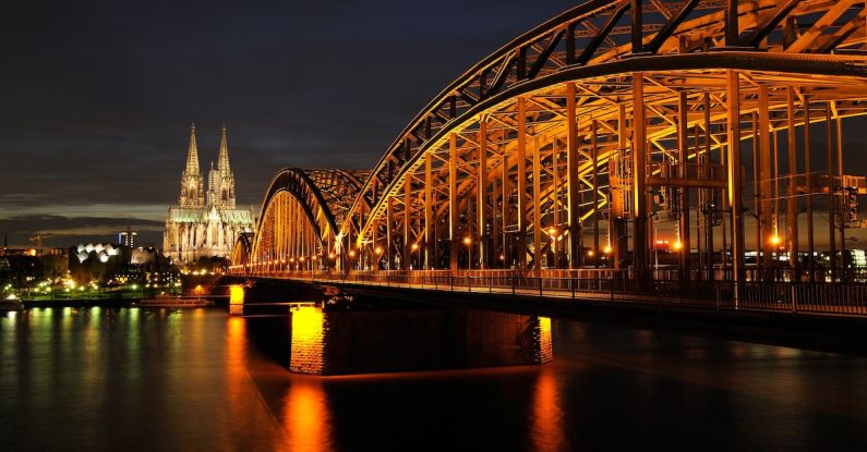 Cologne - Architectural Photo of Bridge during Nighttime