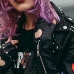 Leather Jacket - Woman Wears Black Leather Zip-up Jacket