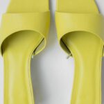 Accessory Trends - Stylish neon yellow square toe feminine shoes