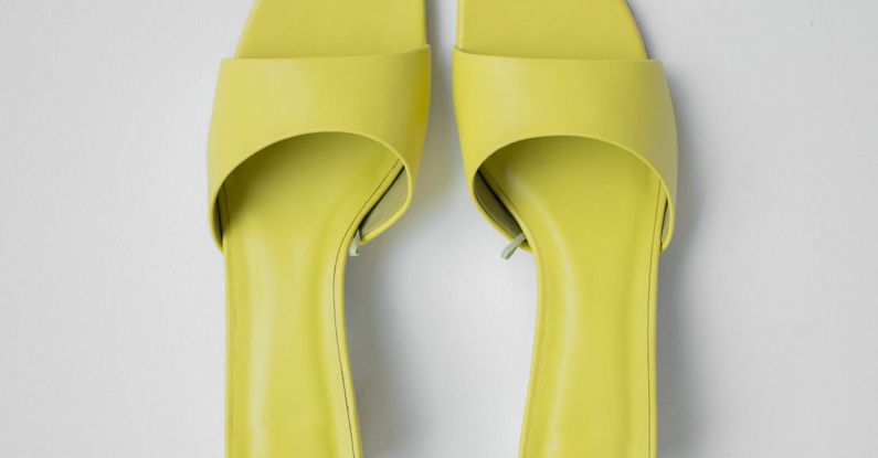 Accessory Trends - Stylish neon yellow square toe feminine shoes